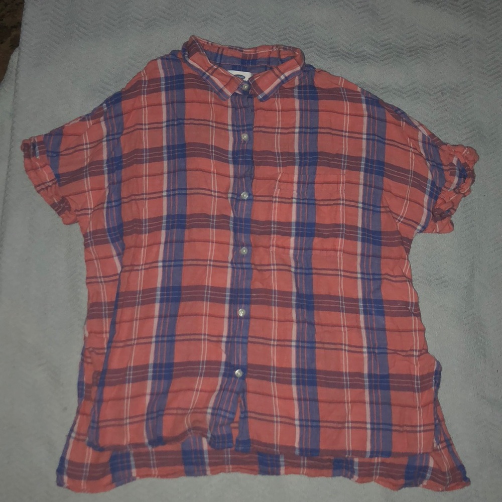 Old navy short sleeve flanel